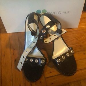 BCBG GIRLS black hot heel with grommets